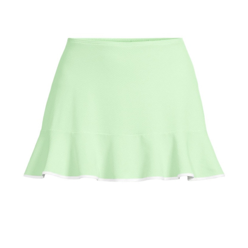 Lands End Women's Pique Ruffle Hem Mini Swim Skirt Sage Light mint green - Picture 6 of 8